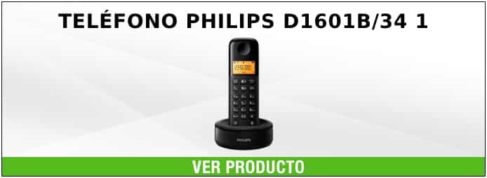 teléfono Philips D1601B/34 1 de color negro