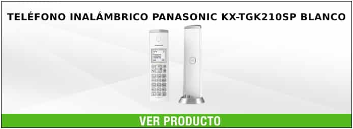 teléfono inalámbrico Panasonic KX-TGK210SP de color blanco