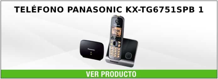 teléfono Panasonic KX-TG6751SPB 1 de color negro