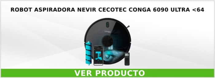 robot aspiradora Cecotec CONGA 6090 ULTRA de nivel sonoro <64