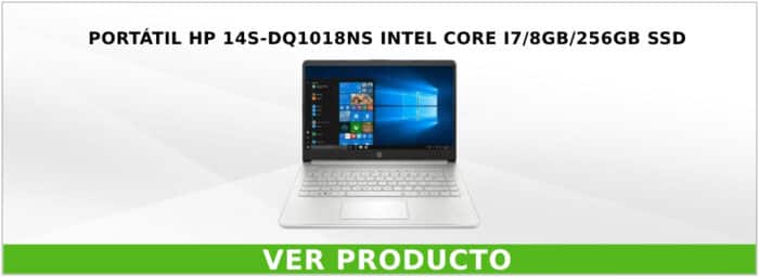 Portátil HP 14S-DQ1018NS Intel Core i7/8GB/256GB SSD