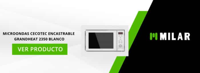 Microondas Cecotec encastrable GrandHeat 2350 Blanco