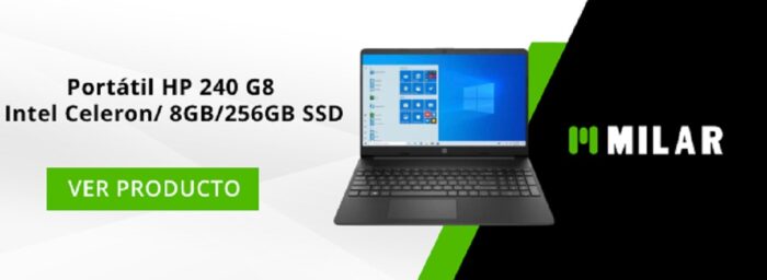 portátil HP 240 G8 Intel Celeron/ 8GB/256GB SSD