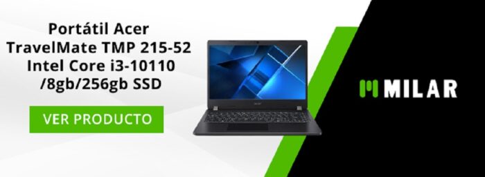 Portátil Acer TravelMate TMP 215-52 Intel Core i3-10110/8gb/256gb SSD