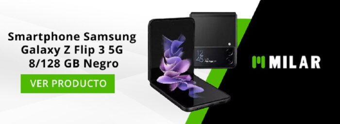 Smartphone Samsung Galaxy Z Flip 3 5G 8/128 GB Negro