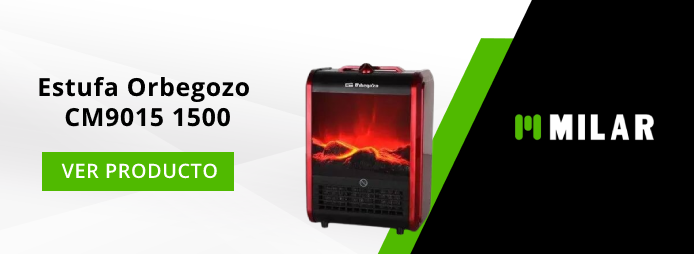 Estufa roja eléctrica Orbegozo potencia 1500W