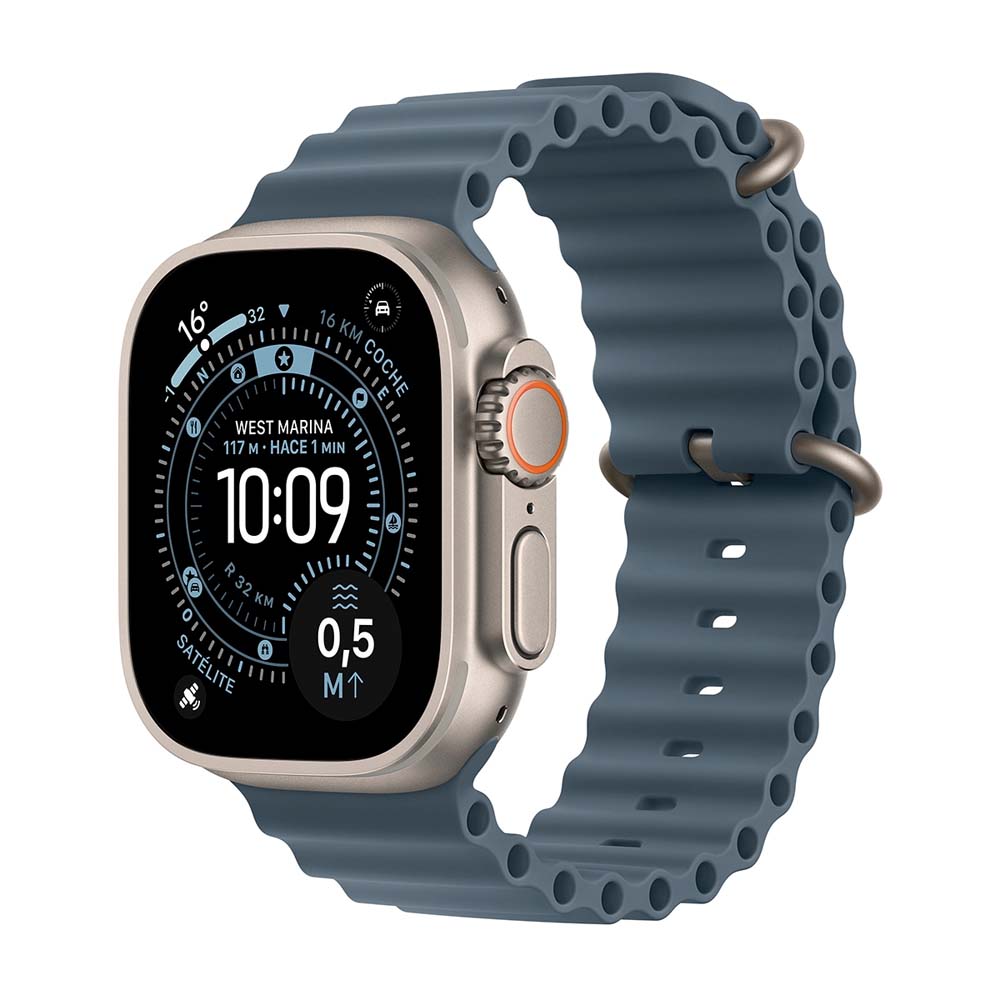 Smartwatch Apple WATCH ULTRA 3 GPS + CELLULAR 49MM NATURAL TITANIUM CASE WITH ANCHOR BLUE OCEAN BAND