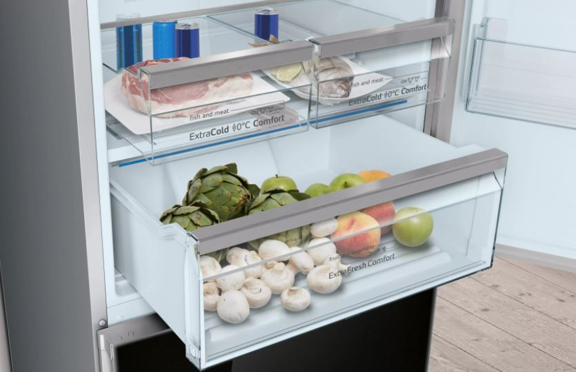 Frigorífico con acabado en cristal punteado