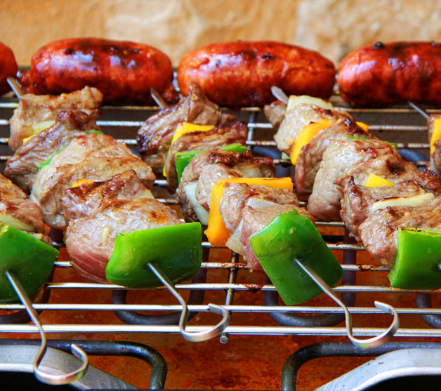 Placa de gas con grill