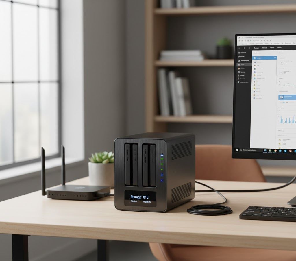 El NAS del despacho de un hogar.